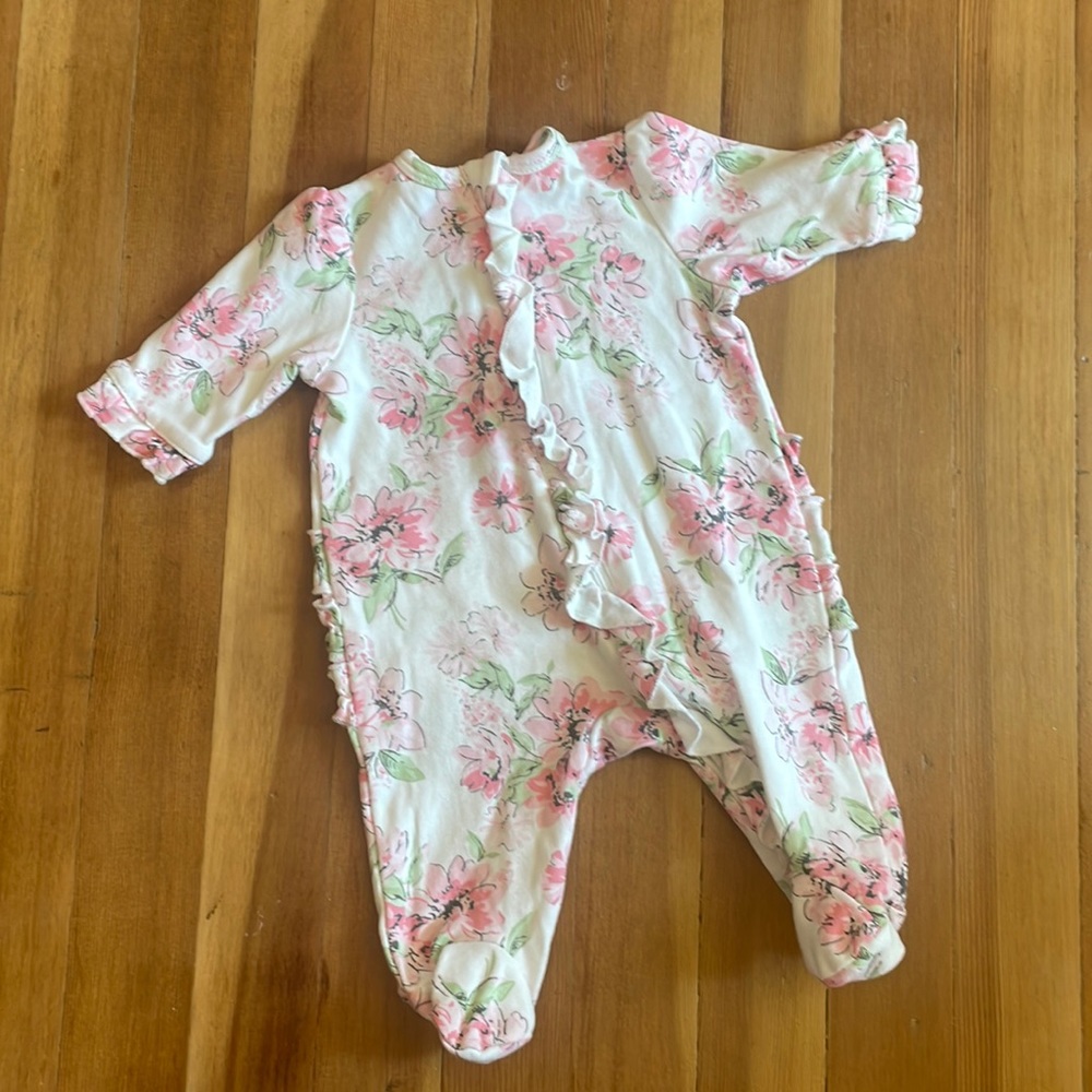 Little Me Floral Footies